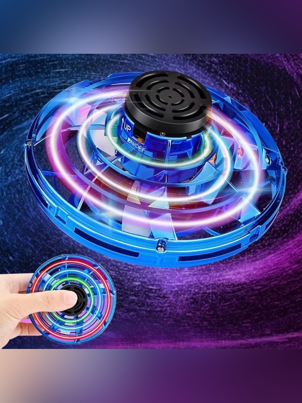 Flying Spinner Mini UFO Drone, Ifly Spinner Fly UFO Flying Fidget Spinner